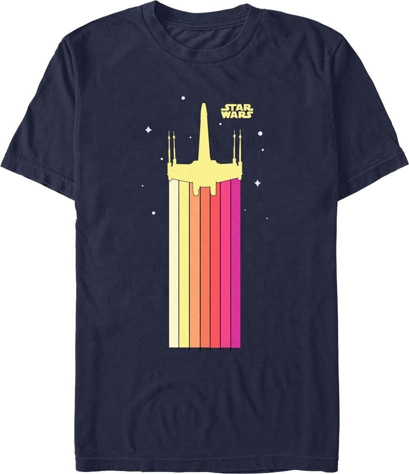 Retro X-Wing Trails Star Wars T-Shirt product image 1