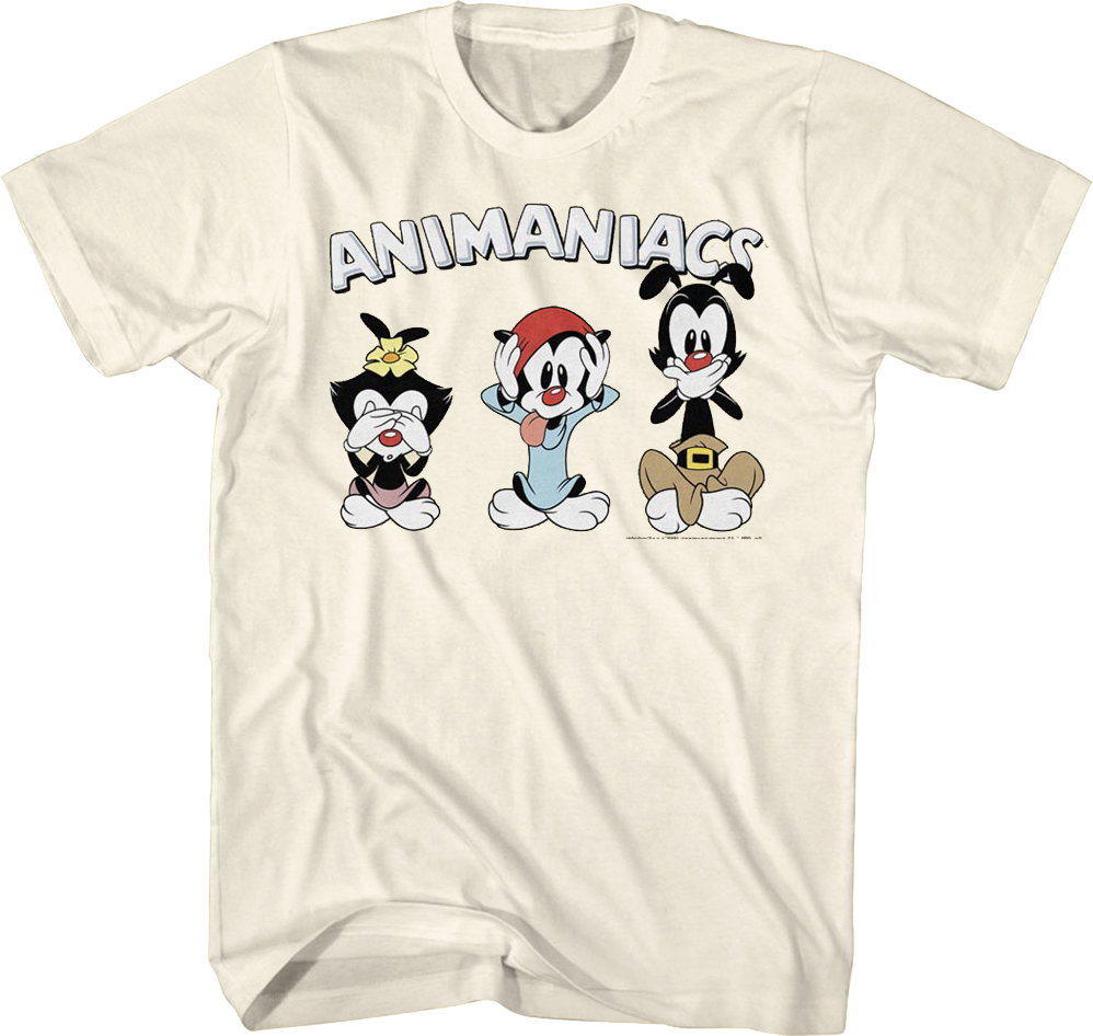 See No Evil Hear No Speak No Animaniacs T-Shirt product image 1