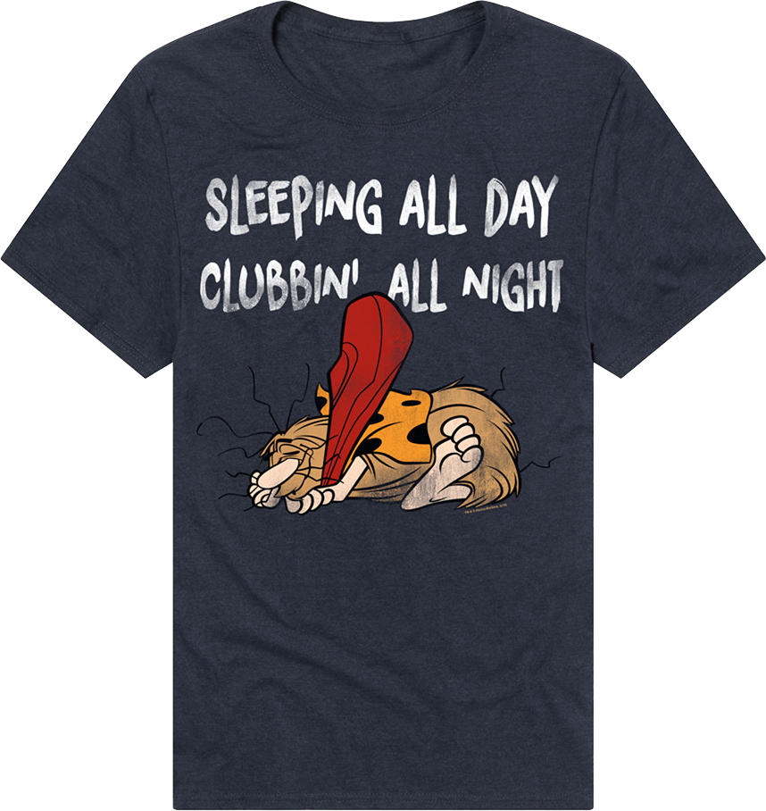 Sleeping All Day Clubbin' Night Captain Caveman T-Shirt product image 1