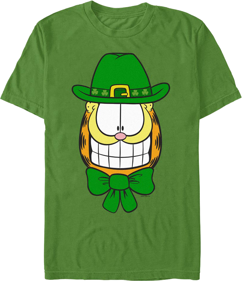 Smiling Leprechaun Garfield T-Shirt product image 1