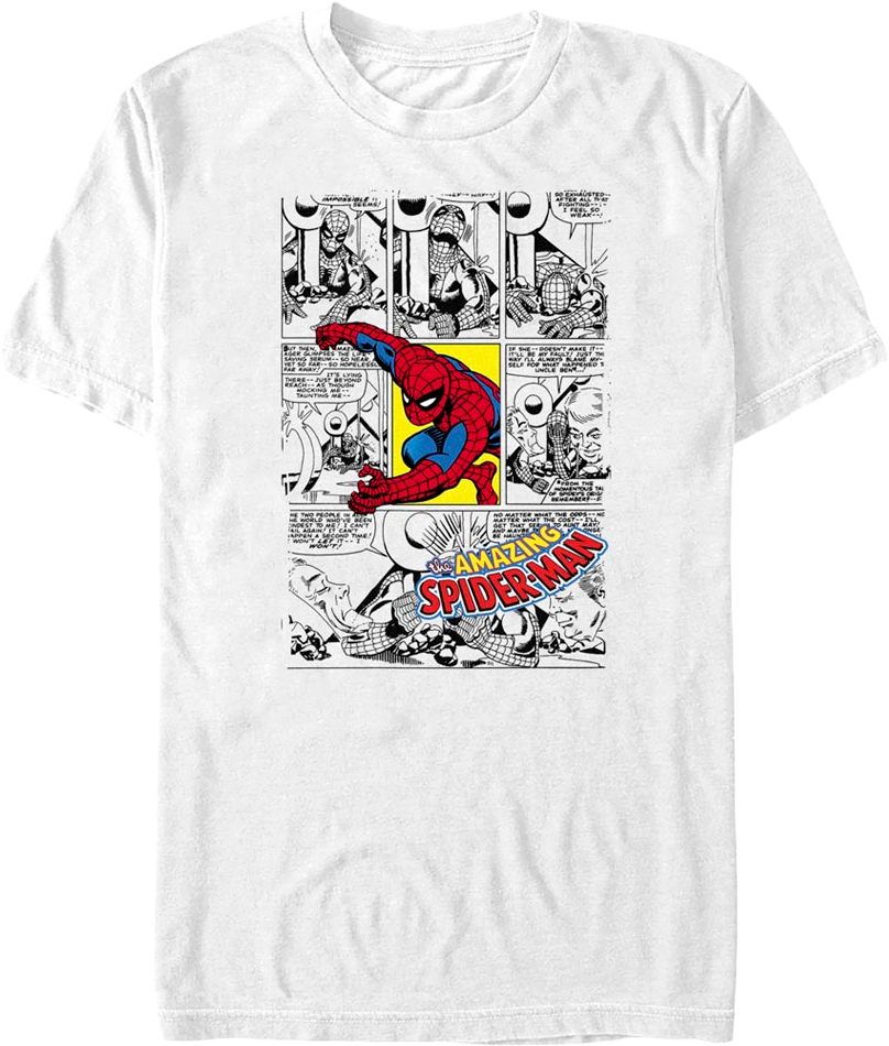 Spider-Man Comic Book Panels Marvel Comics T-Shirt product image 1
