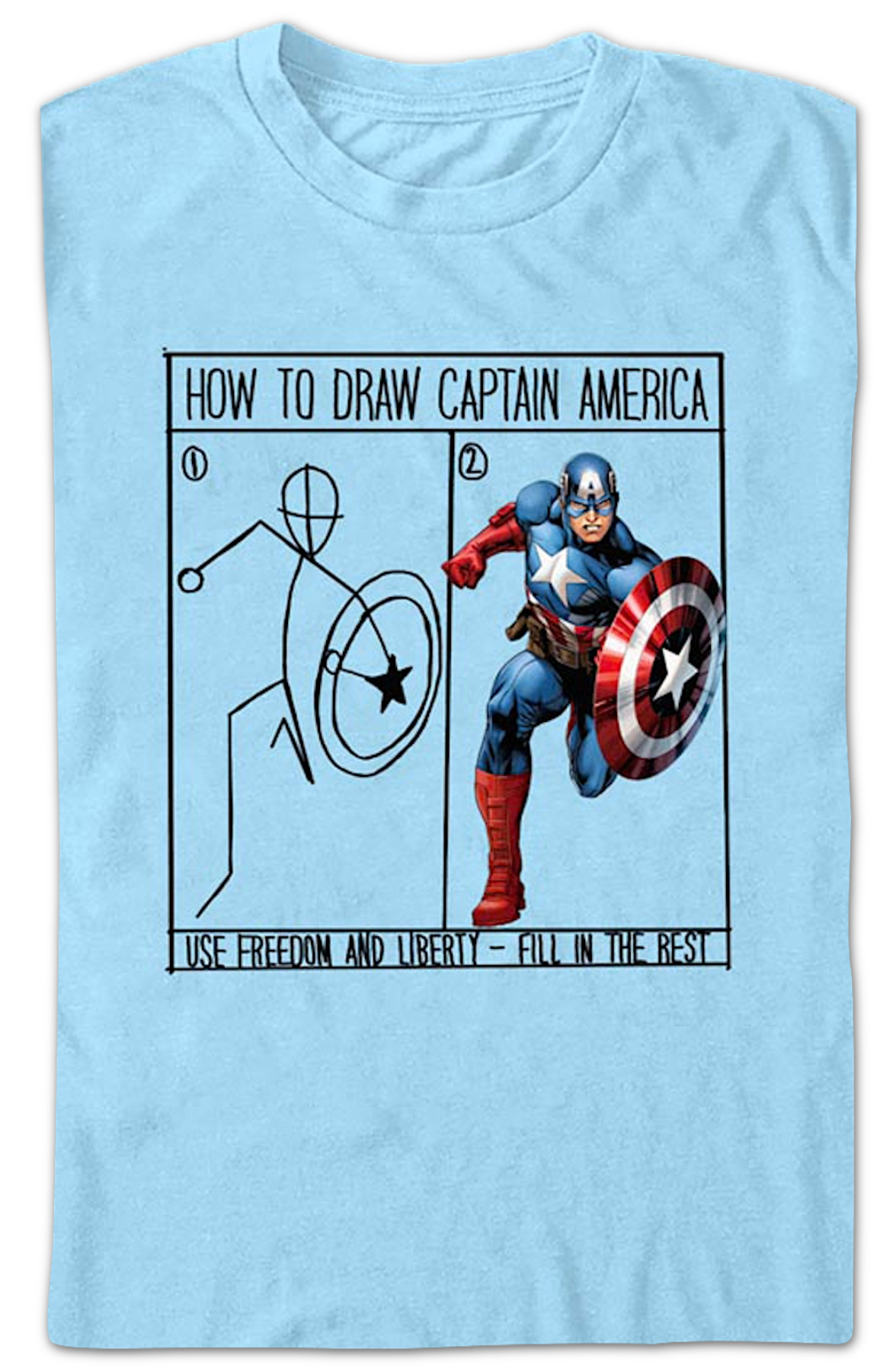 How To Draw Captain America Marvel Comics T-Shirt product image 2