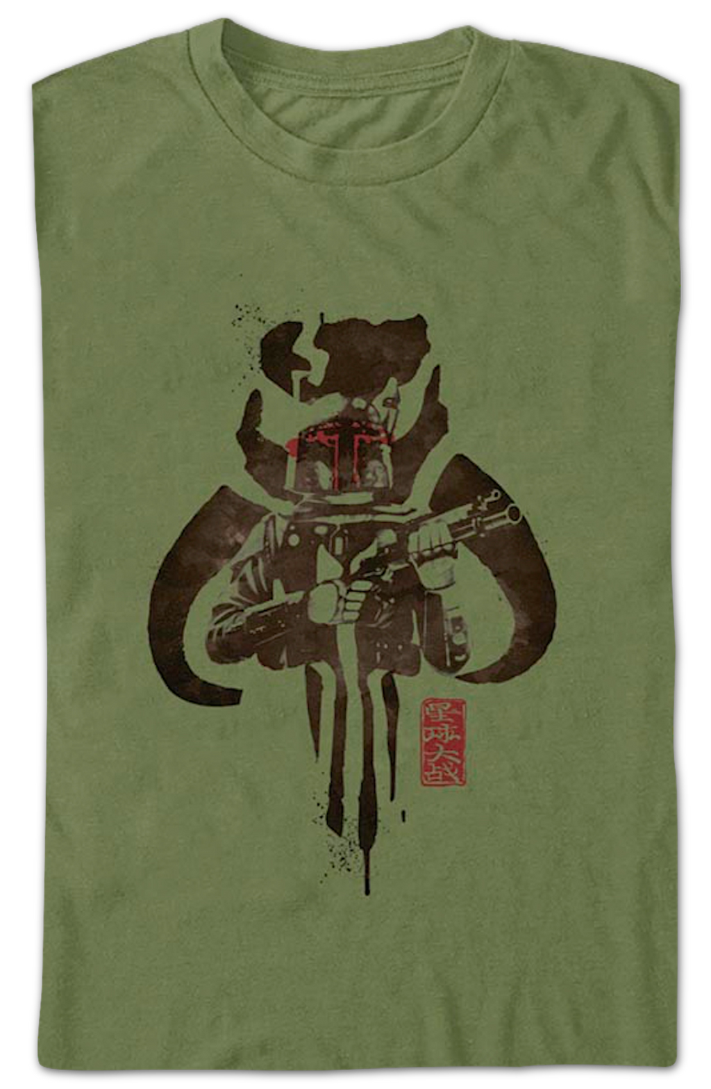 Splattered Logo Boba Fett Star Wars T-Shirt product image 2