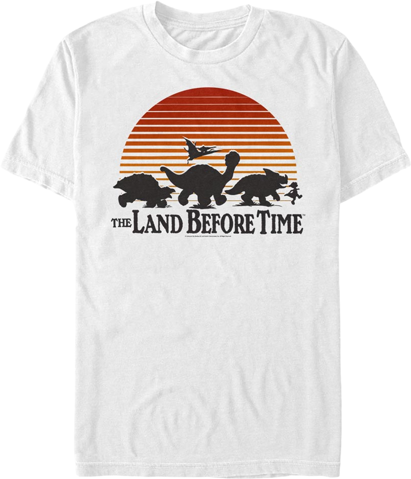 Sunset Silhouette Land Before Time T-Shirt product image 1