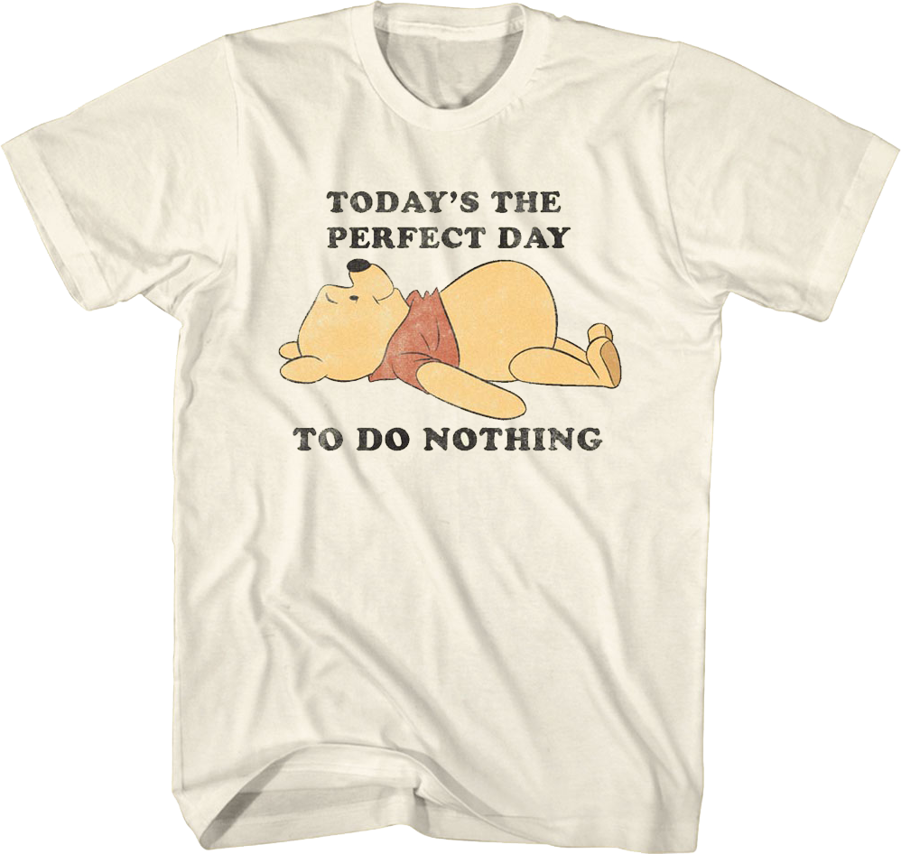 Today's The Perfect Day To Do Nothing Winnie Pooh T-Shirt product image 1