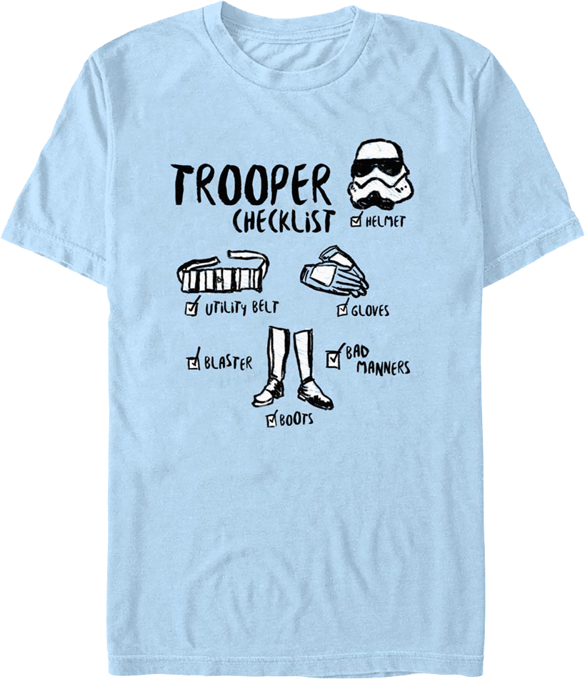 Trooper Checklist Star Wars T-Shirt product image 1