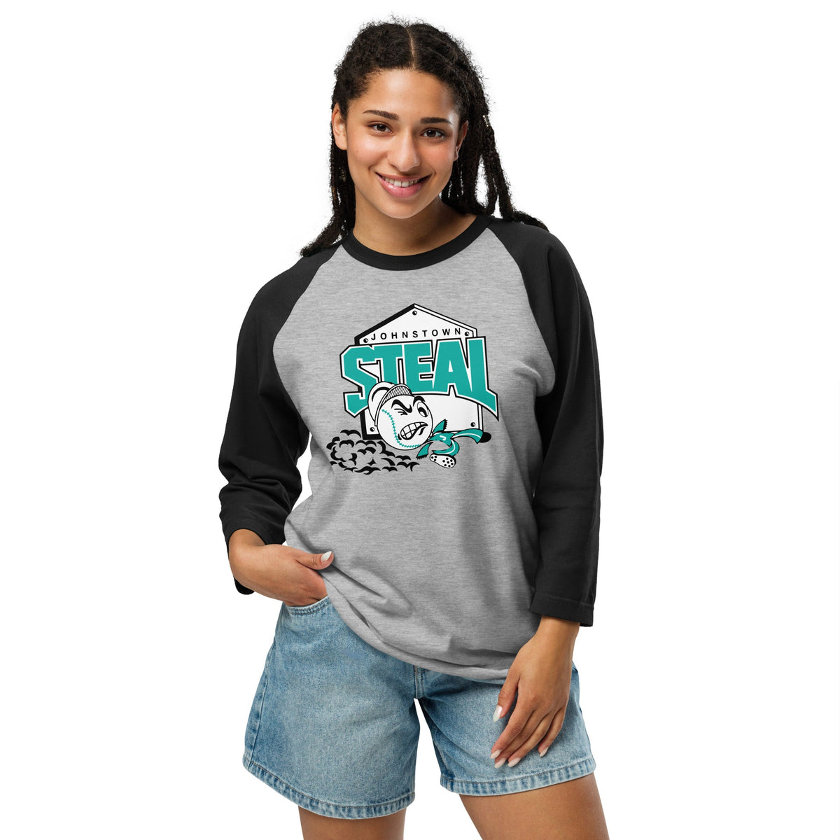 Johnstown Steal Baseball | Raglan Tee product image 3
