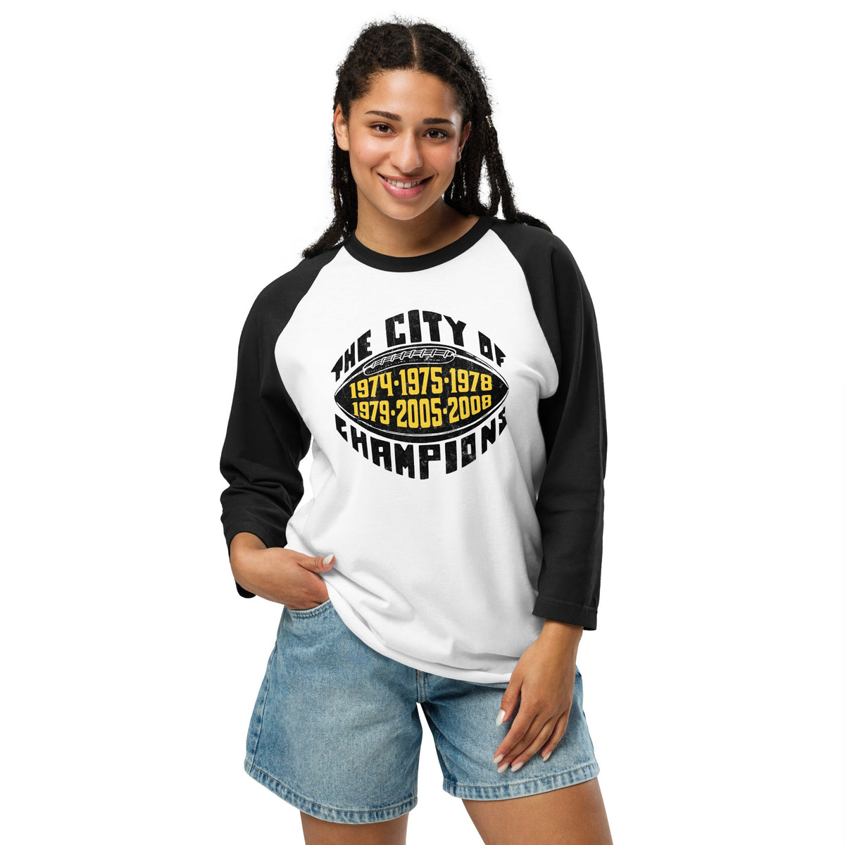 The City of Champions | Baseball Raglan Tee product image 3