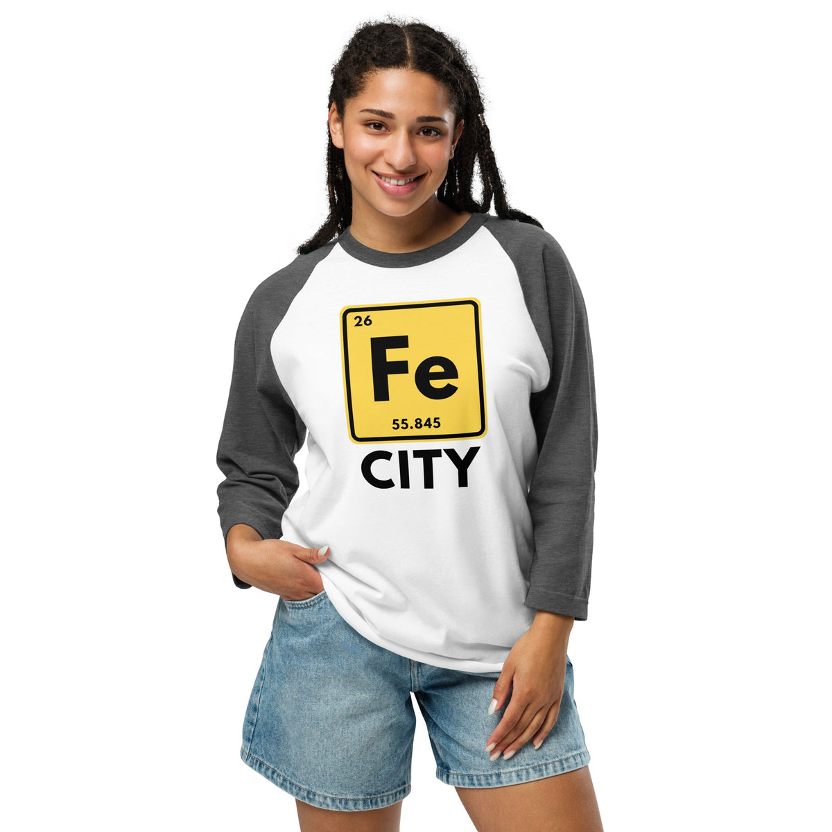 Iron City Periodic Table | Baseball Raglan Tee product image 3