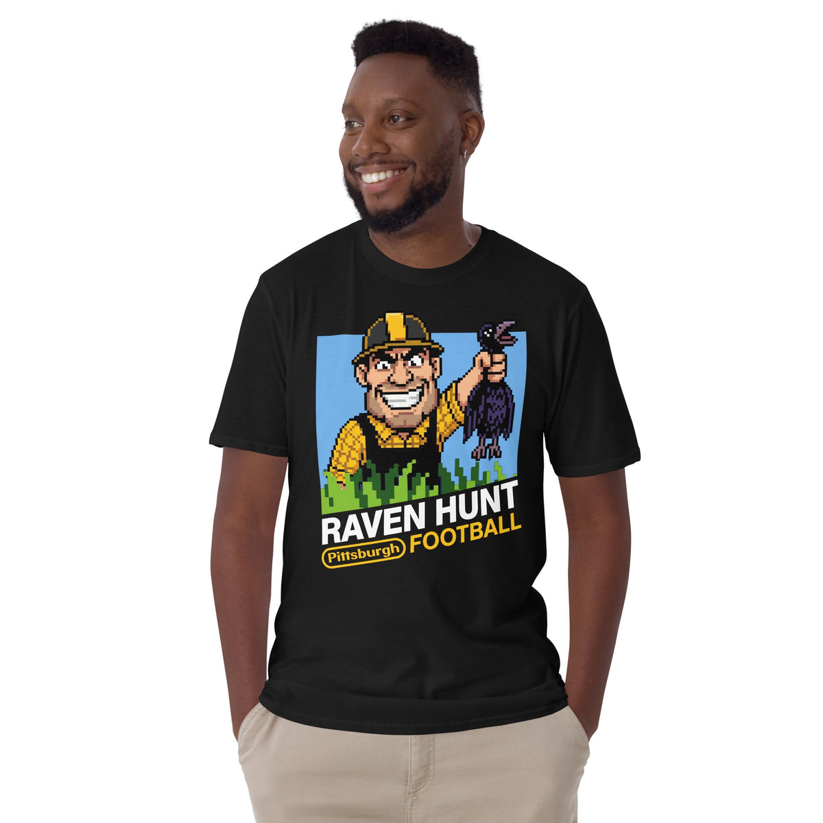 Raven Hunt Retro Game Art | T-Shirt product image 3