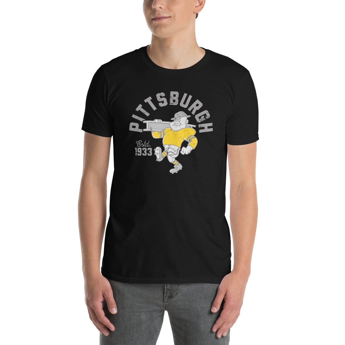 Pittsburgh Retro Steel Man | T-Shirt product image 2