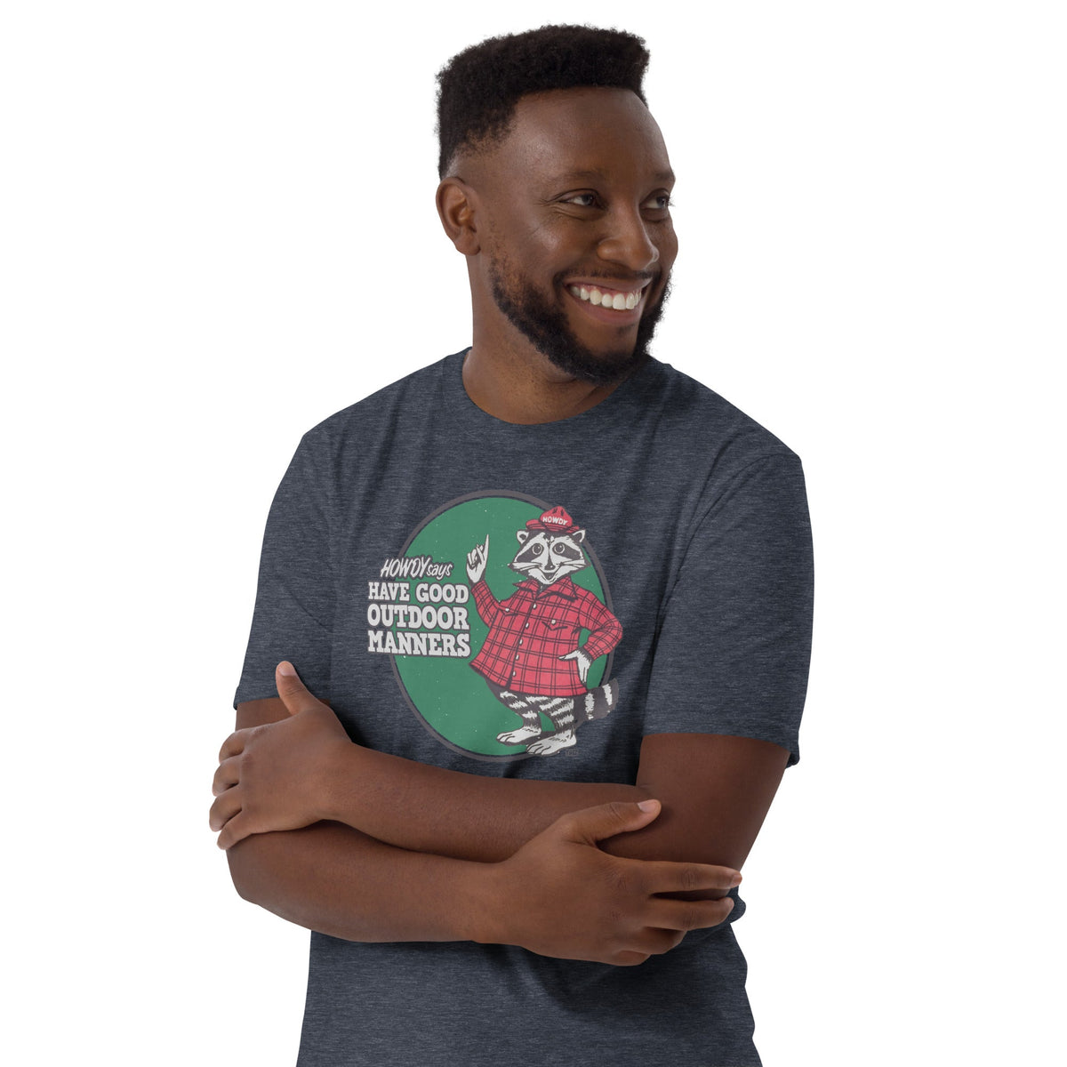 Have Good Outdoor Manners - Howdy Raccoon | T-Shirt product image 2