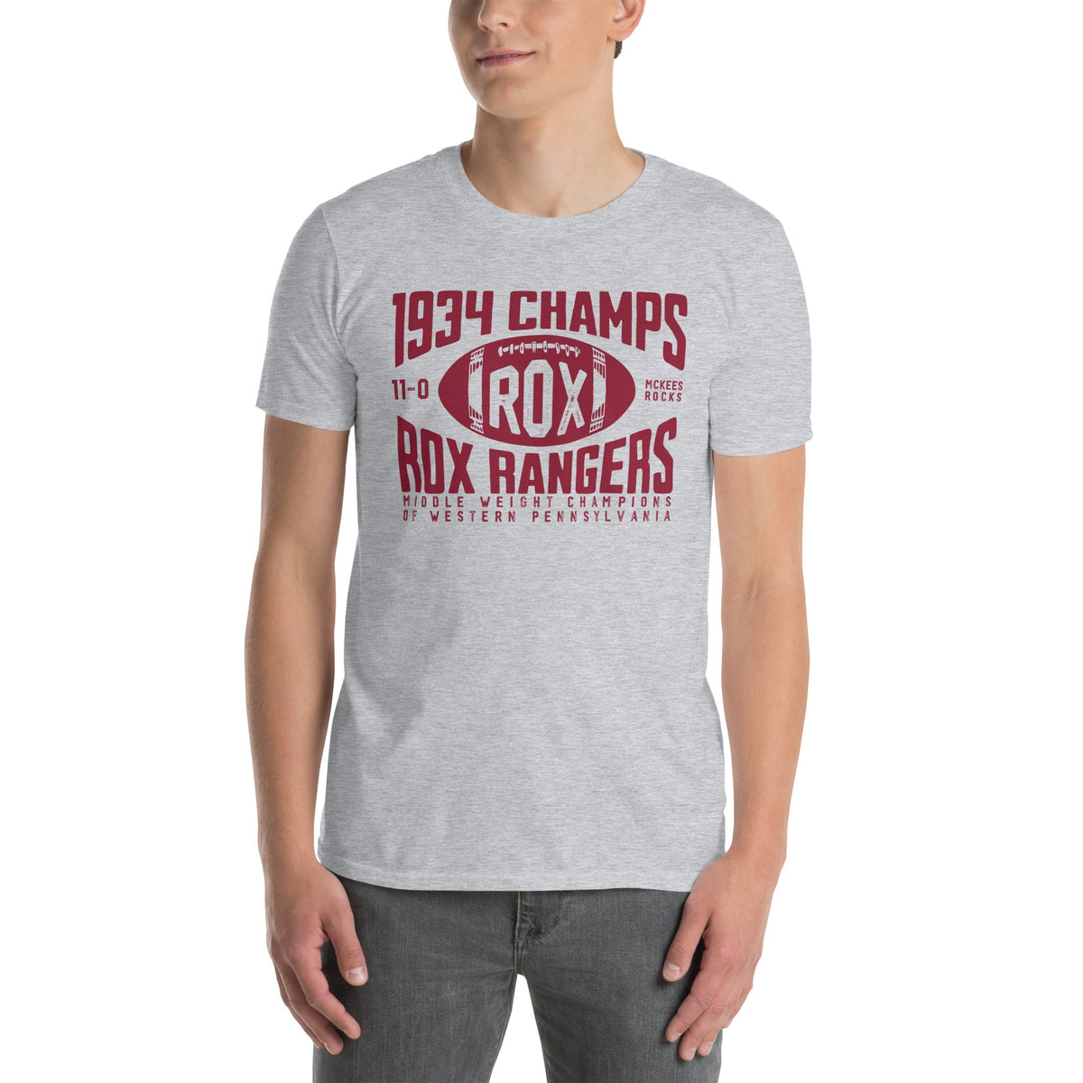 Rox Rangers Football 1934 Champs - McKees Rocks | T-Shirt product image 4