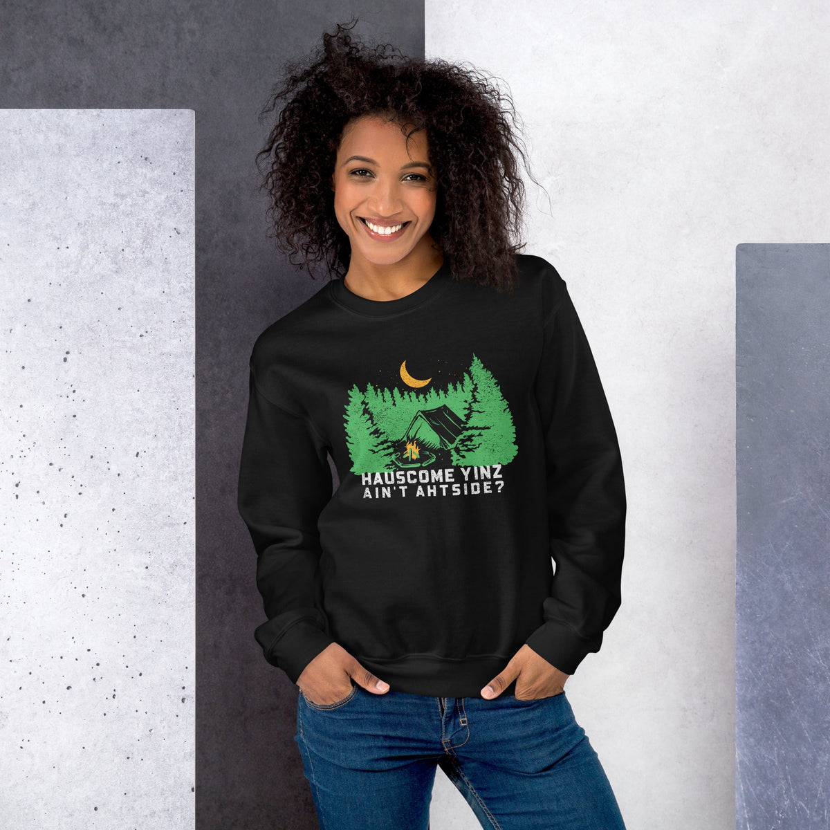 Hauscome Yinz Ain't Ahtside? | Crewneck Sweatshirt product image 6