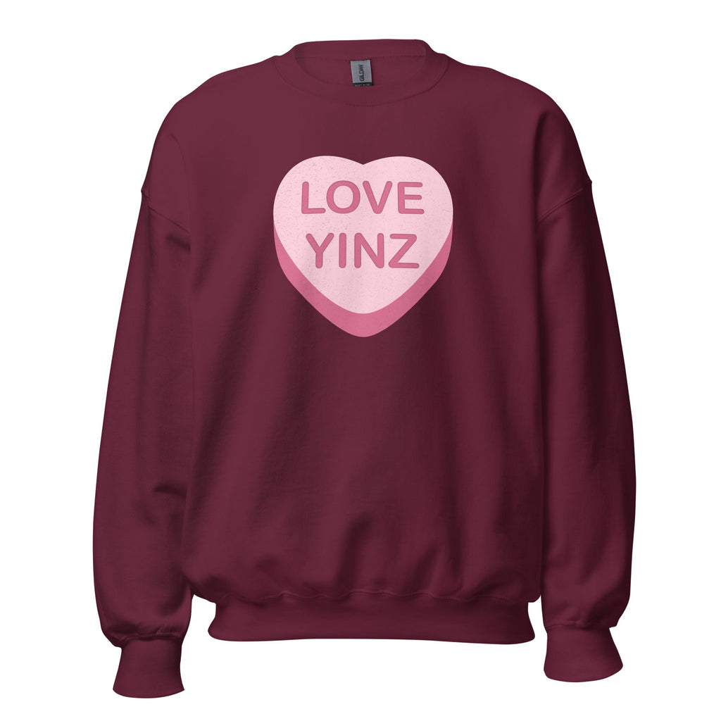 Love Yinz - Conversation Heart | Crewneck Sweatshirt product image 4