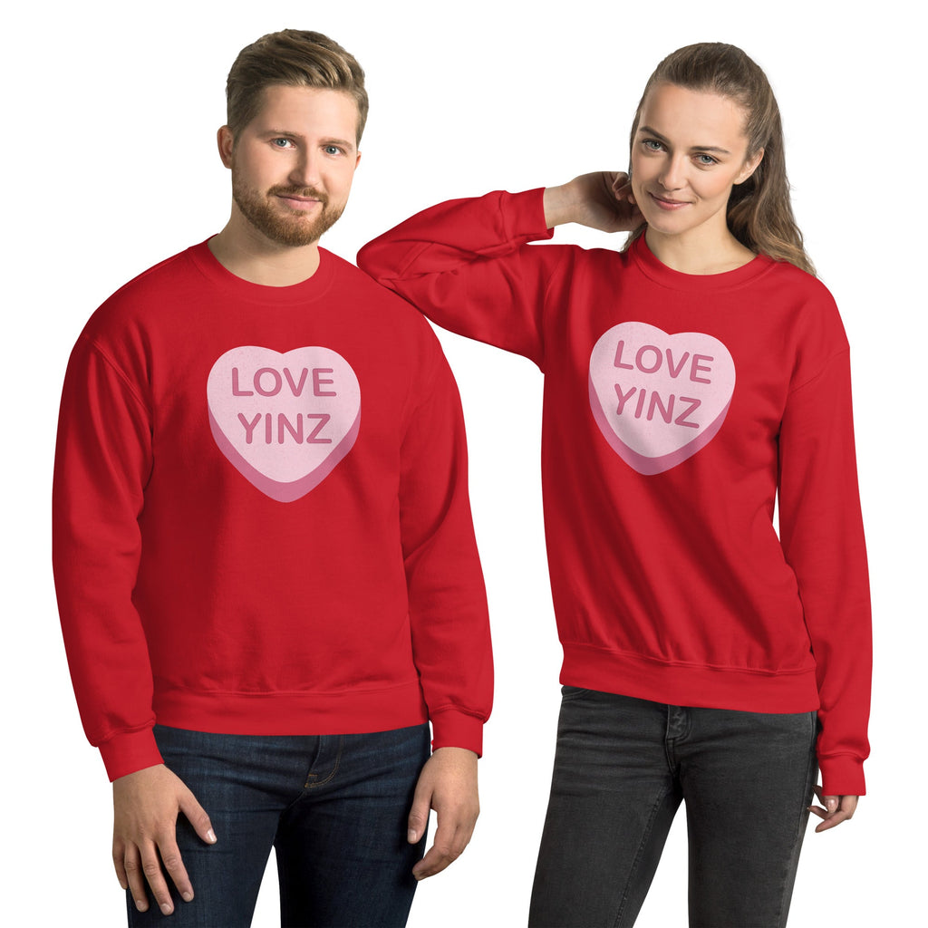 Love Yinz - Conversation Heart | Crewneck Sweatshirt product image 9