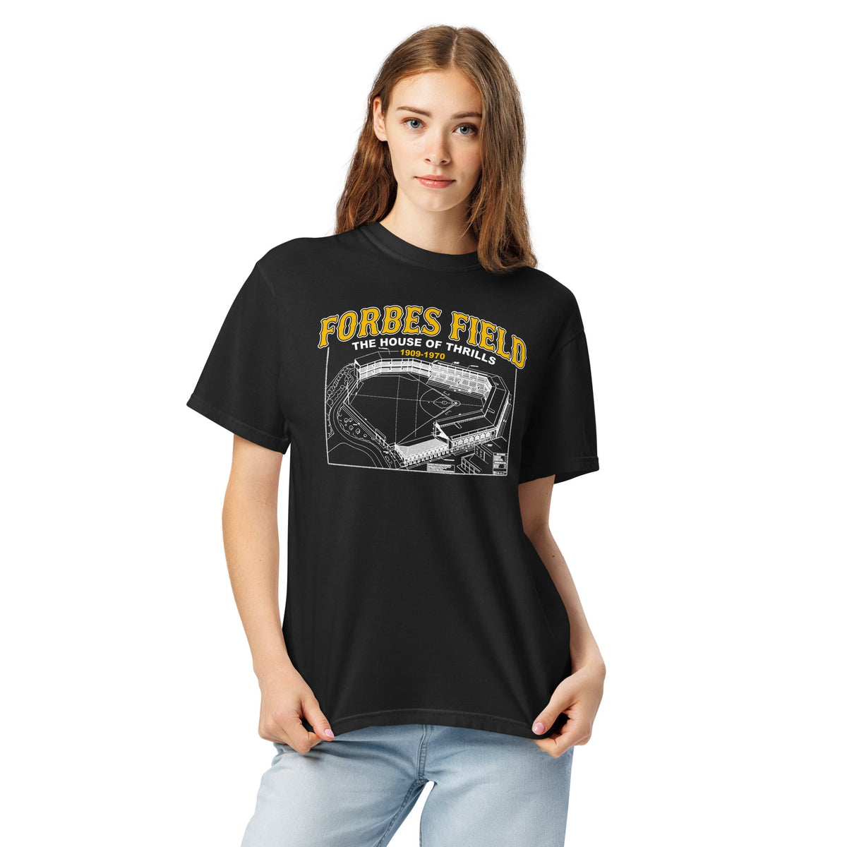 Forbes Field Blueprint - Pittsburgh, PA | Comfort Colors Tee product image 2