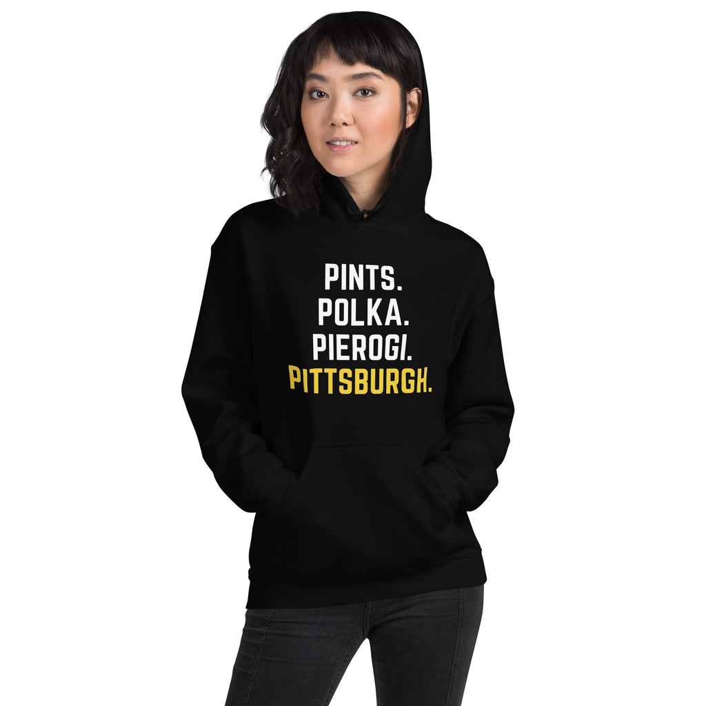 Pints. Polka. Pierogi. Pittsburgh. | Hoodie product image 2