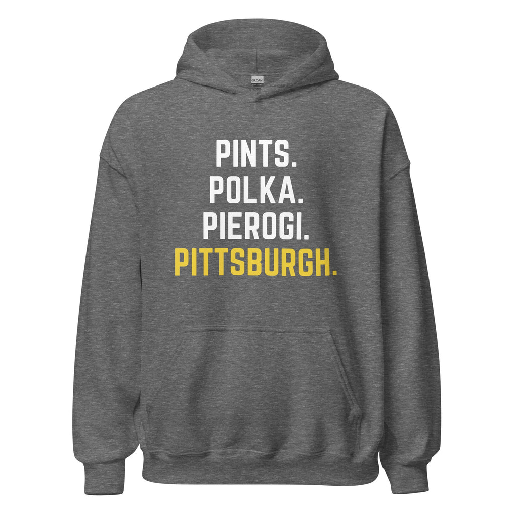 Pints. Polka. Pierogi. Pittsburgh. | Hoodie product image 3