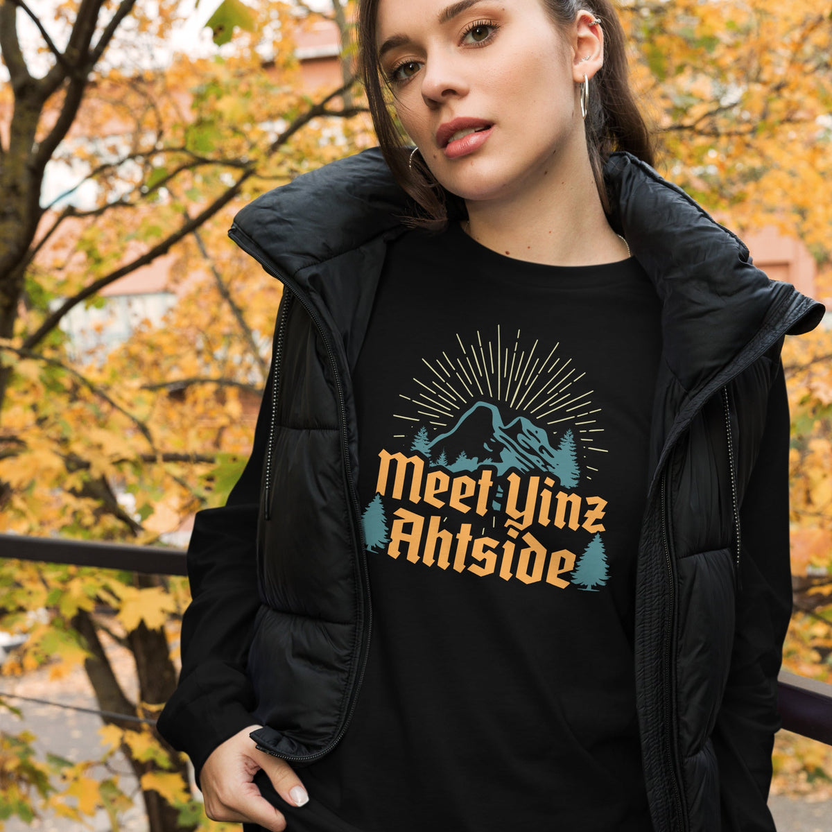 Meet Yinz Ahtside | Long Sleeve Tee product image 2