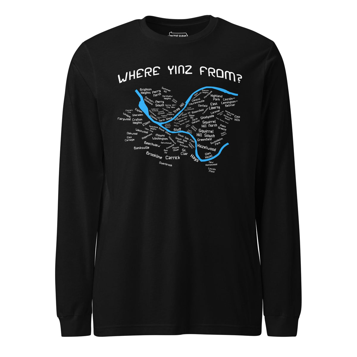 Where Yinz From? (Pittsburgh Neighborhoods) | Long Sleeve product image 3