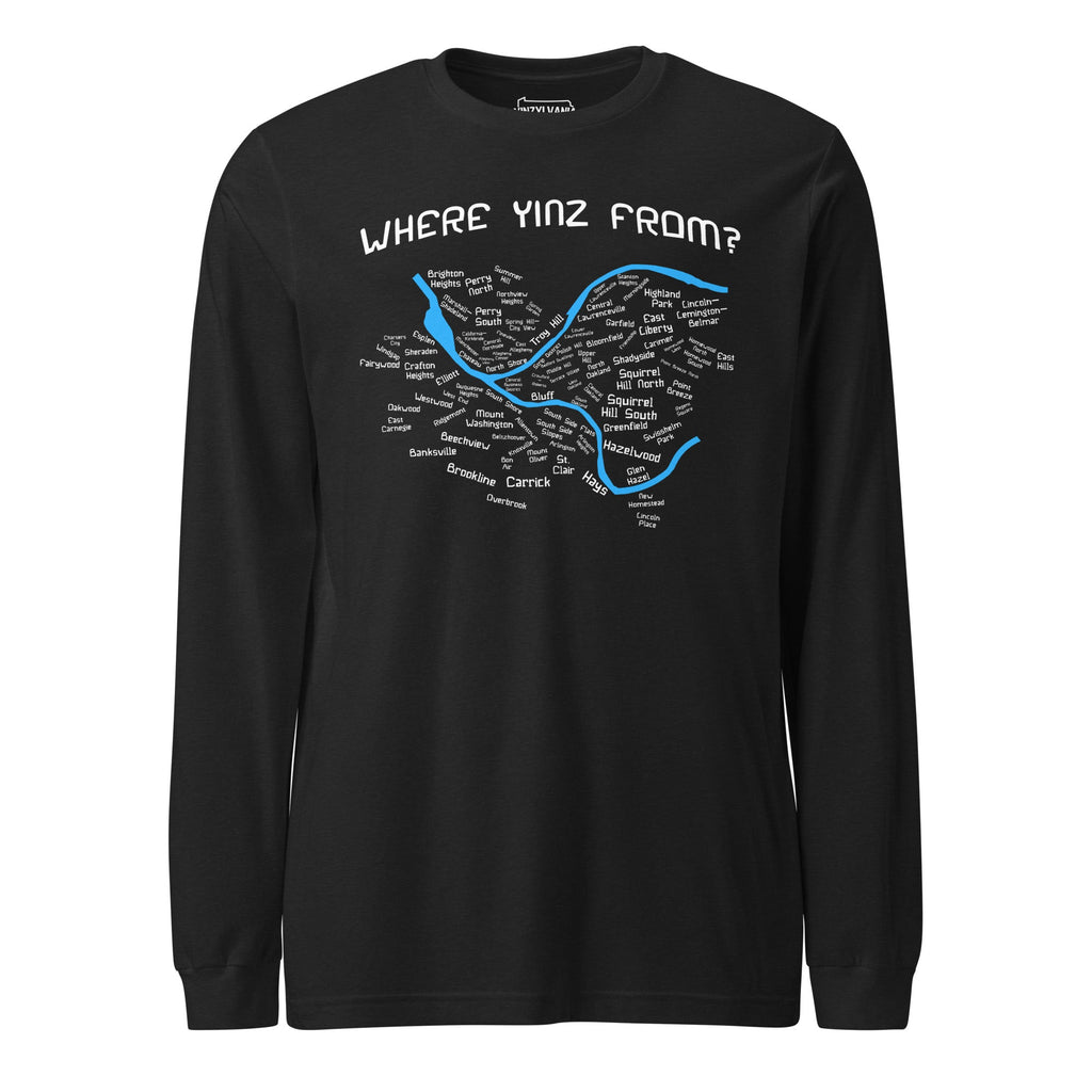 Where Yinz From? (Pittsburgh Neighborhoods) | Long Sleeve product image 5