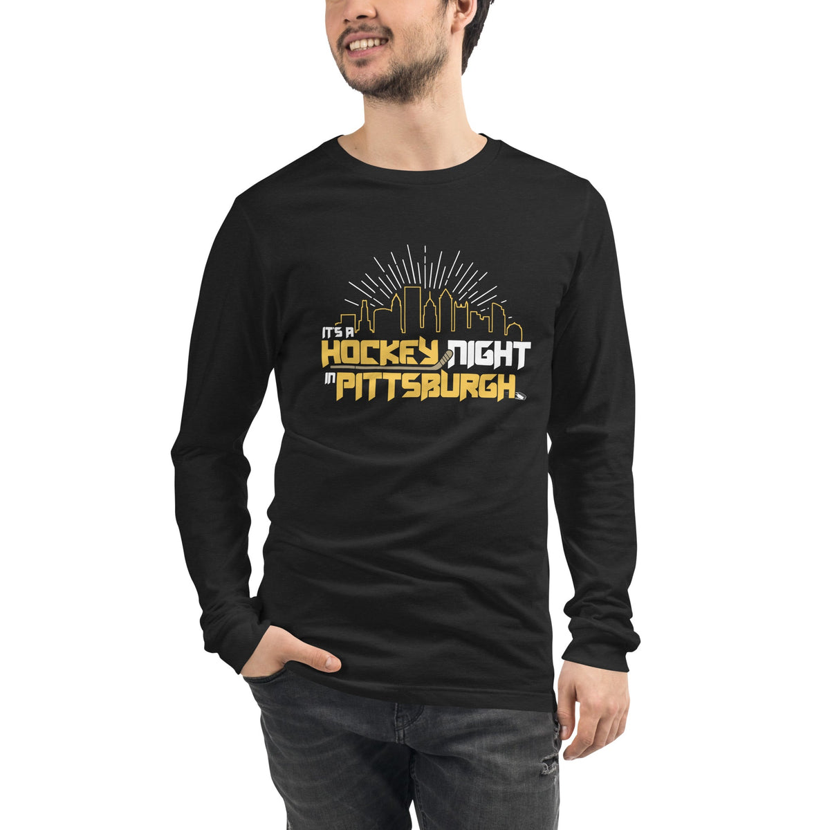 It's a Hockey Night in Pittsburgh | Long Sleeve Tee product image 2
