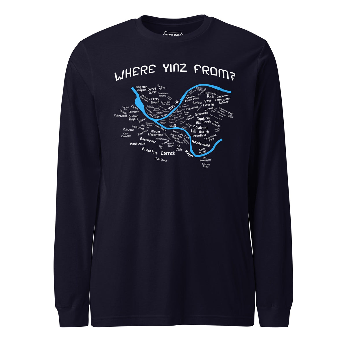 Where Yinz From? (Pittsburgh Neighborhoods) | Long Sleeve product image 4
