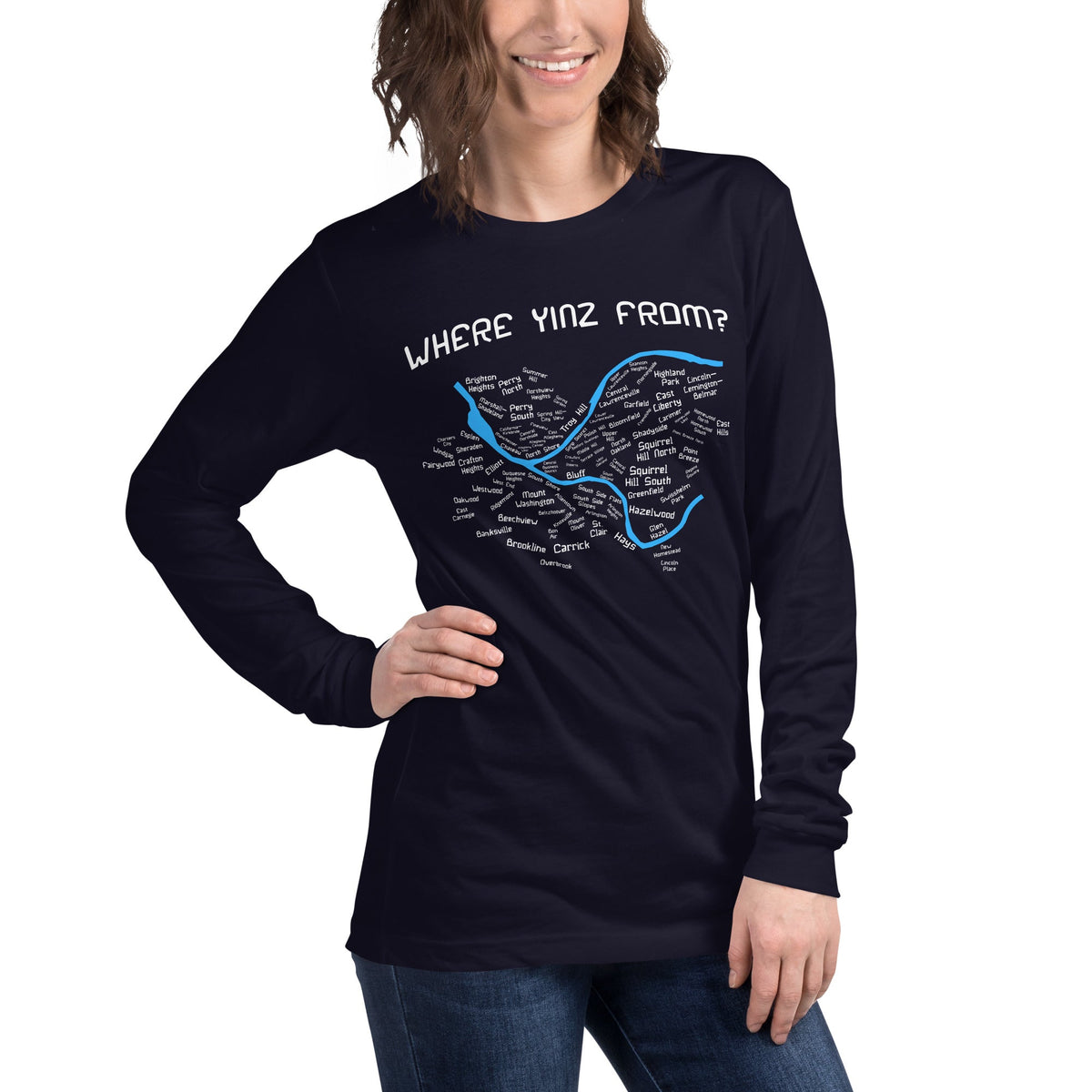 Where Yinz From? (Pittsburgh Neighborhoods) | Long Sleeve product image 2