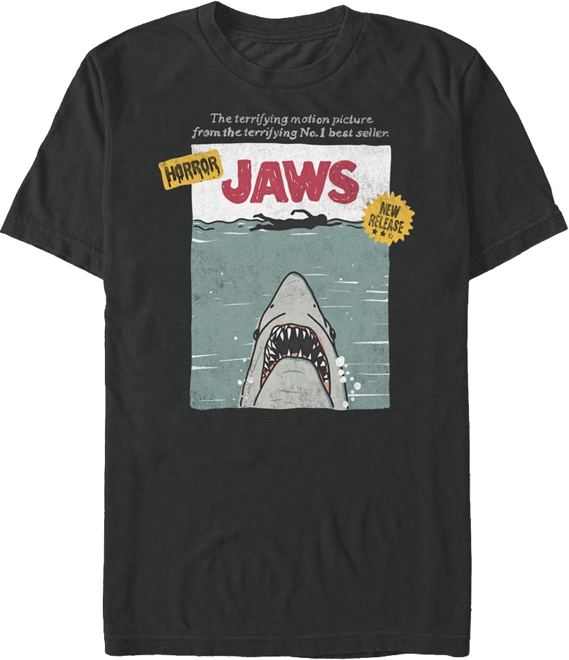 VHS Cover Artwork Jaws T-Shirt product image 1