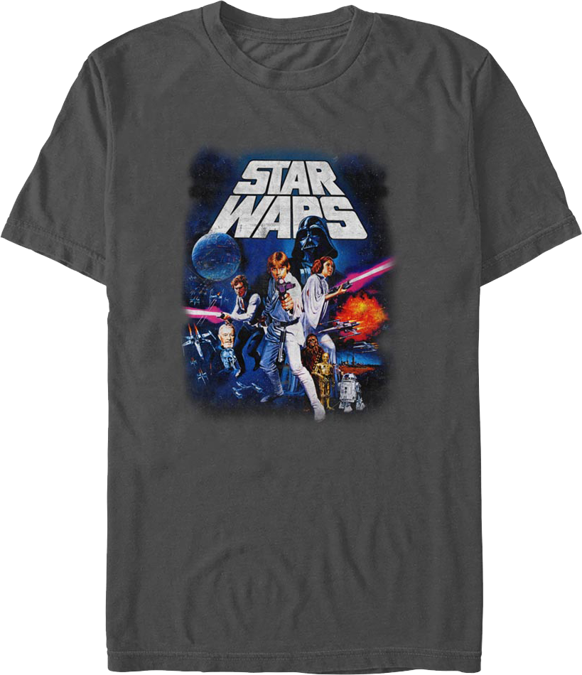Vintage Episode IV Movie Poster Star Wars T-Shirt
