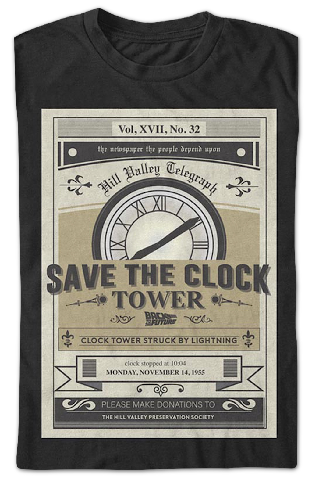 Vintage Save The Clock Tower Back To Future T-Shirt product image 2
