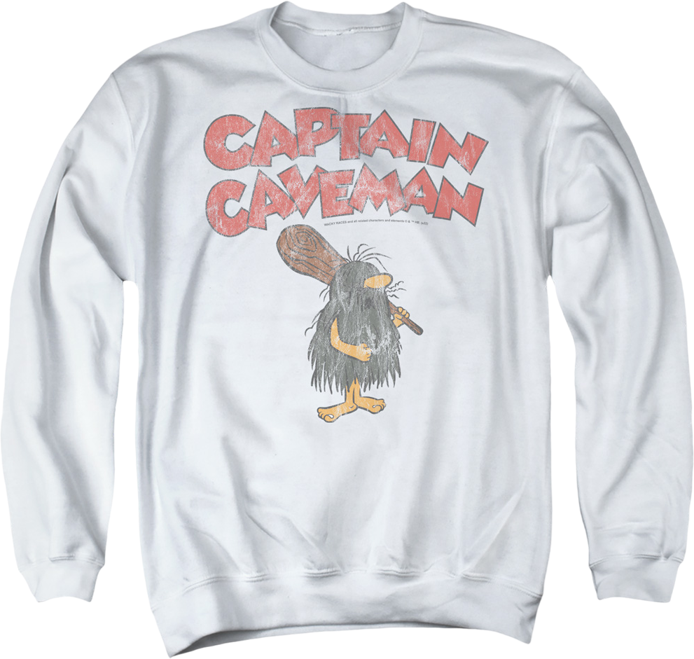 Vintage White Captain Caveman Sweatshirt product image 1