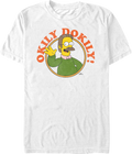 White Ned Flanders Okily Dokily Simpsons T-Shirt product image 1