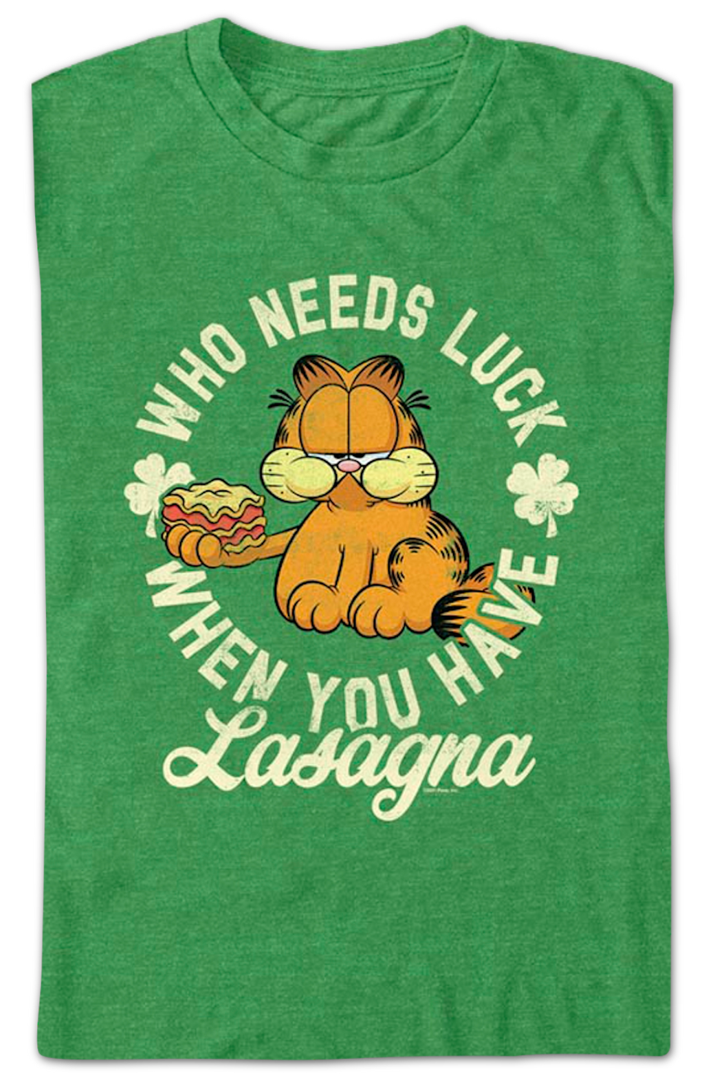 Who Needs Luck When You Have Lasagna Garfield T-Shirt product image 2