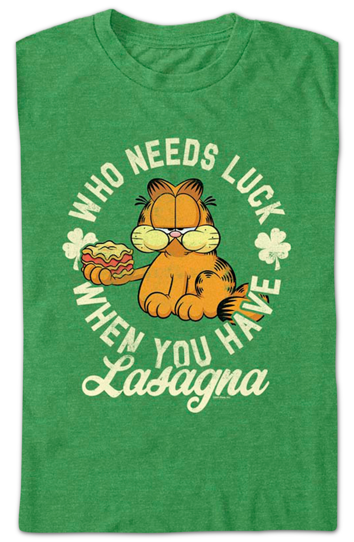 Who Needs Luck When You Have Lasagna Garfield T-Shirt product image 2