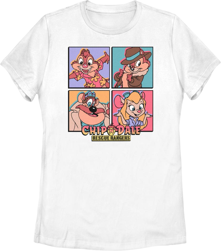 Womens Character Squares Chip 'n Dale Rescue Rangers Shirt product image 1