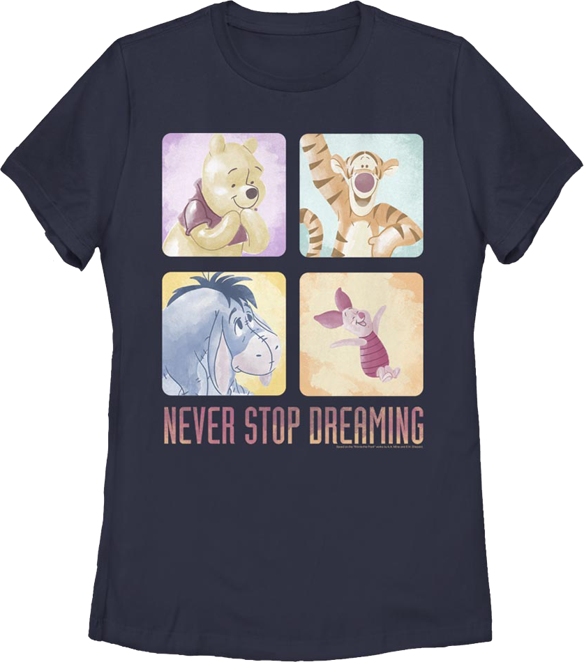 Womens Never Stop Dreaming Winnie The Pooh Shirt product image 1