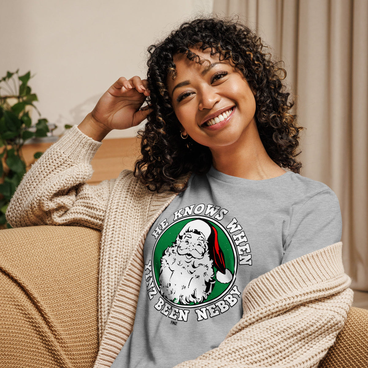 He Knows When Yinz Been Nebby | Ladies Tee product image 2