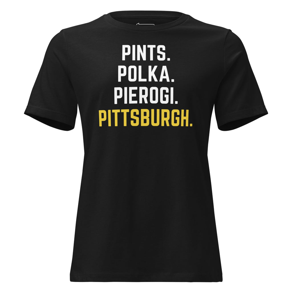 Pints. Polka. Pierogi. Pittsburgh. | Ladies Tee product image 1