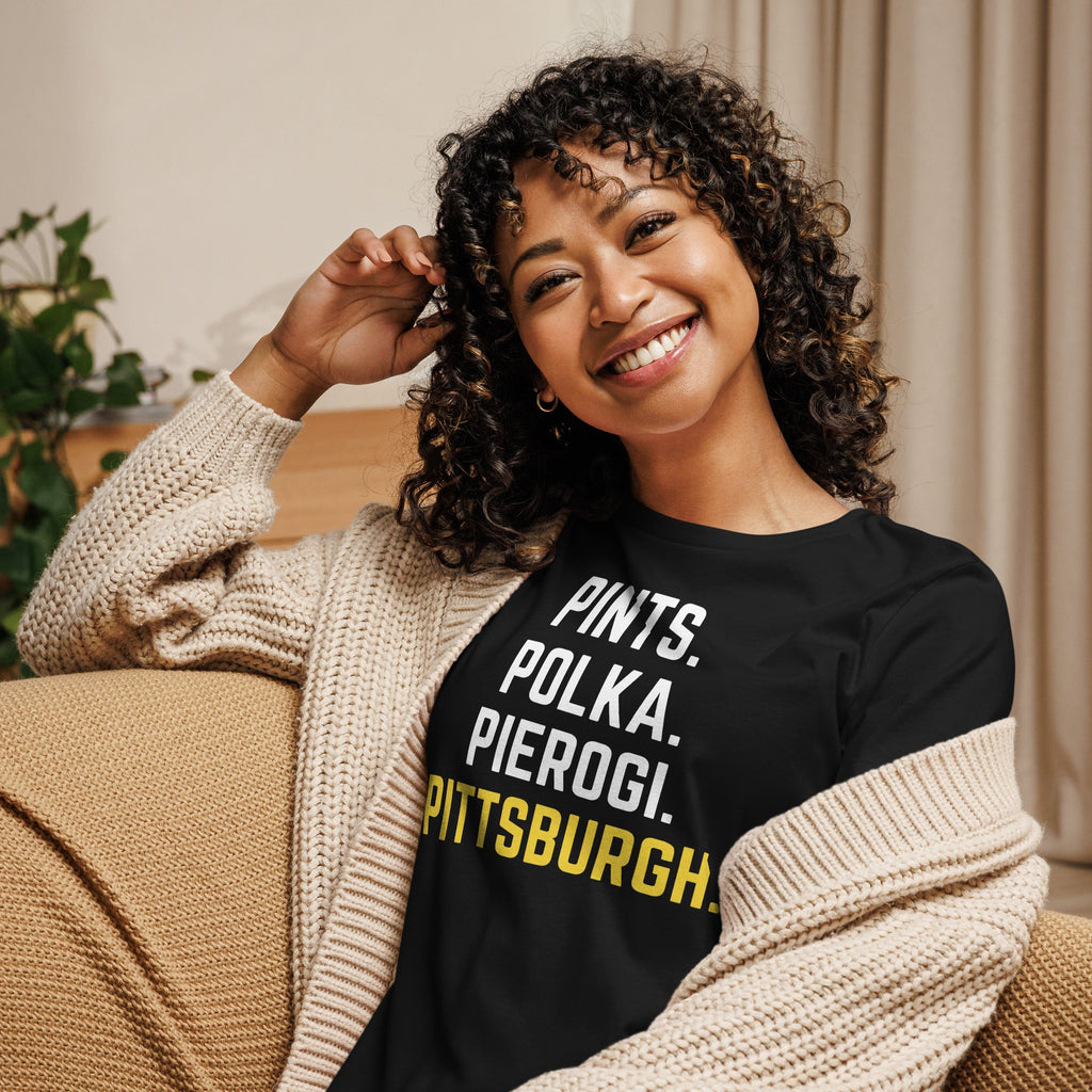 Pints. Polka. Pierogi. Pittsburgh. | Ladies Tee product image 2