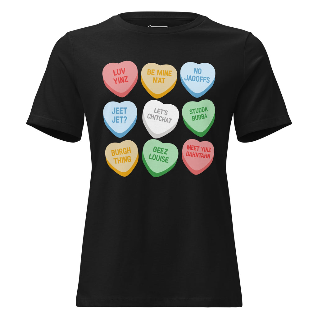 Pittsburghese Conversation Hearts | Ladies Tee product image 3