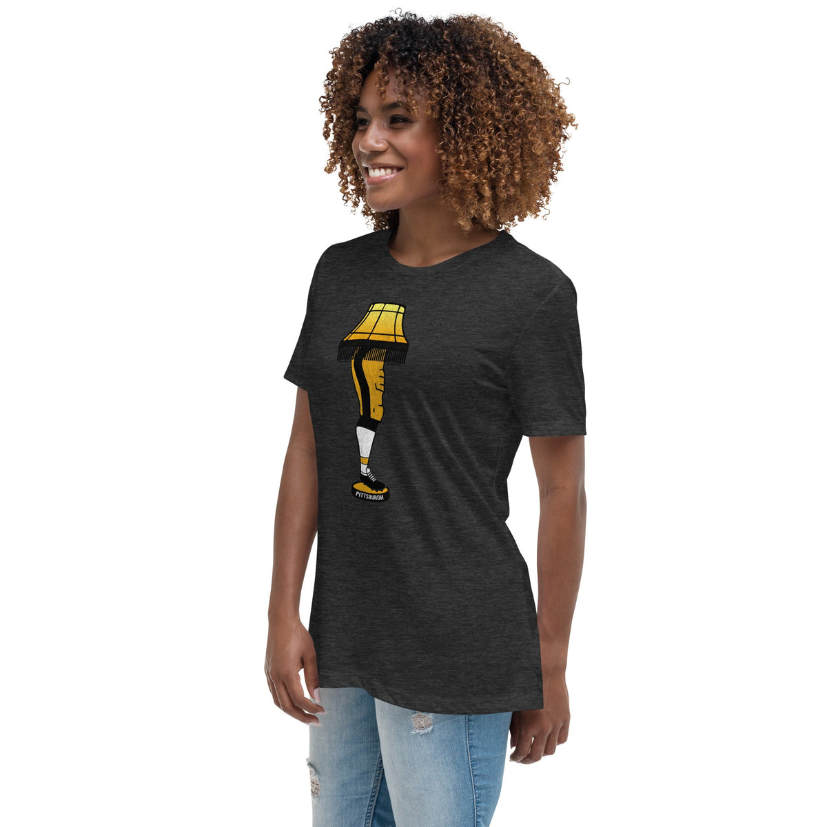 Pittsburgh Football Leg Lamp | Ladies Tee product image 5