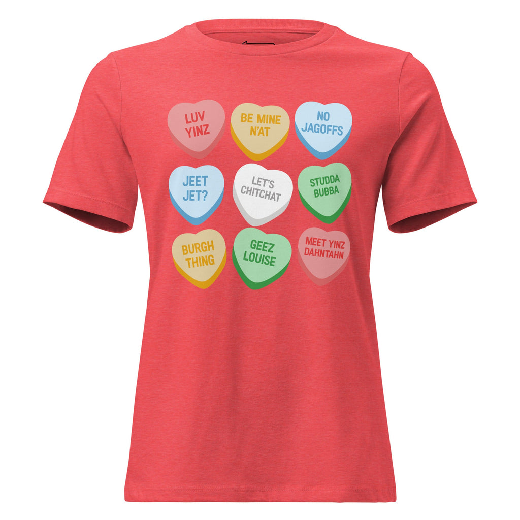 Pittsburghese Conversation Hearts | Ladies Tee product image 6