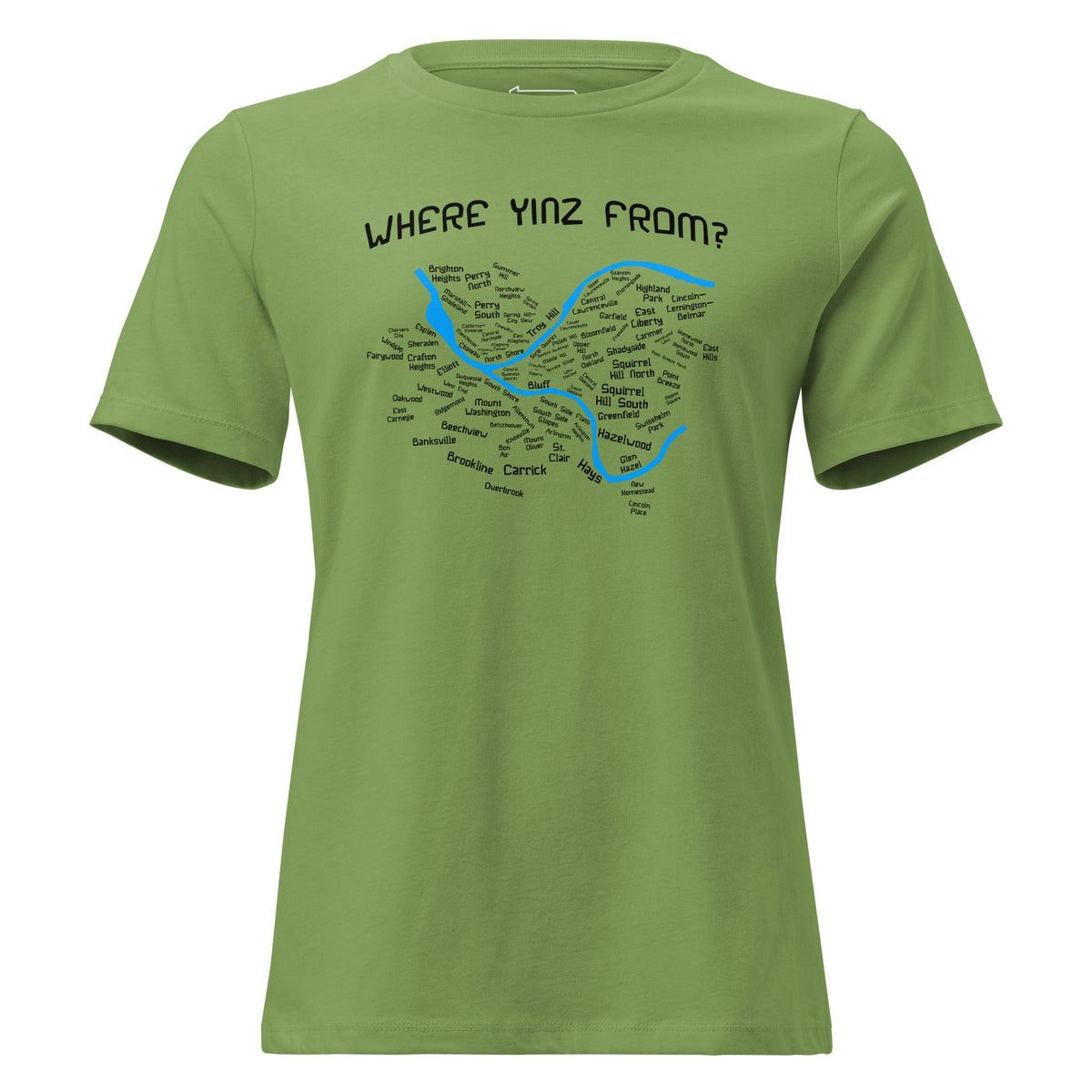 Where Yinz From? (Pittsburgh Neighborhoods) | Ladies Tee product image 2