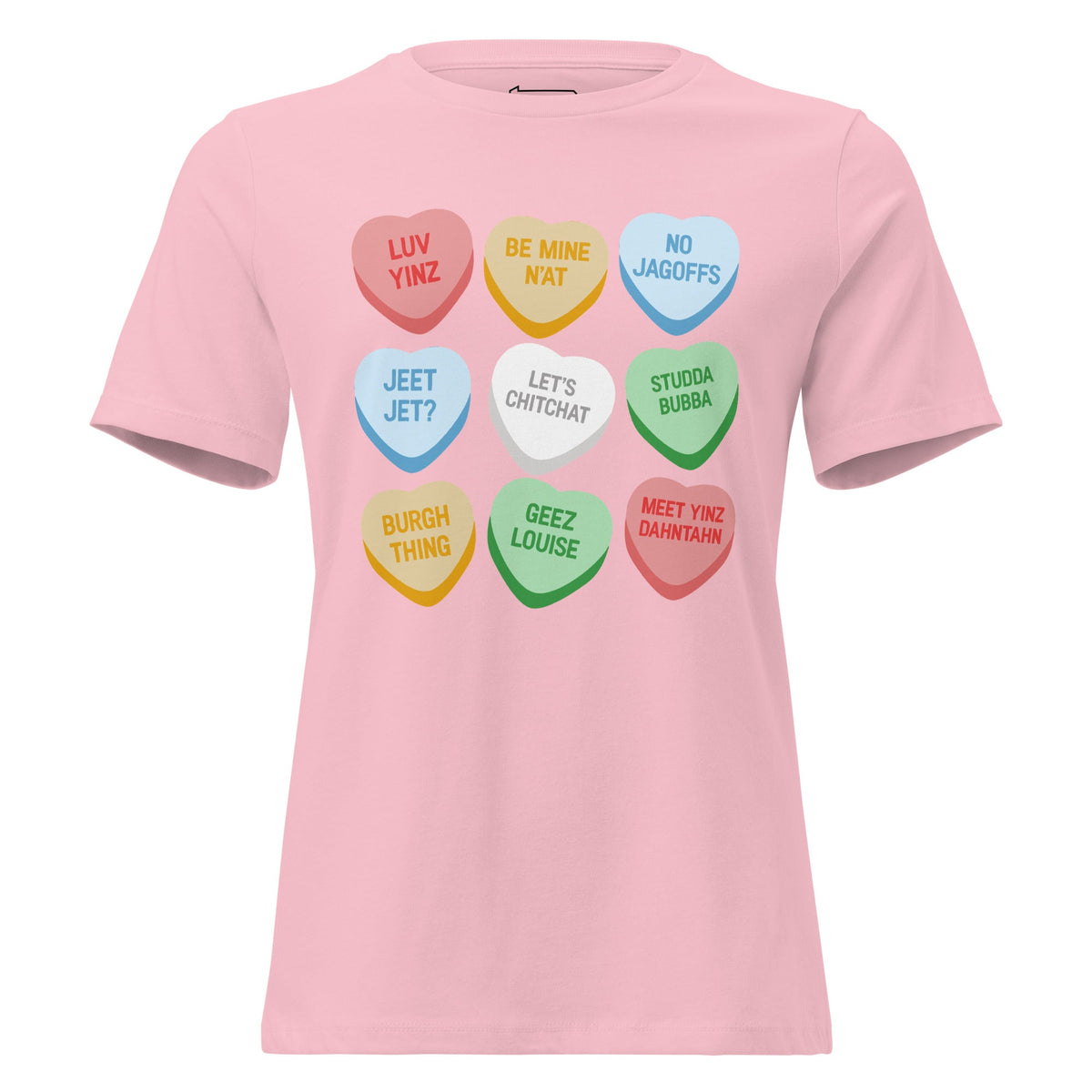 Pittsburghese Conversation Hearts | Ladies Tee product image 5