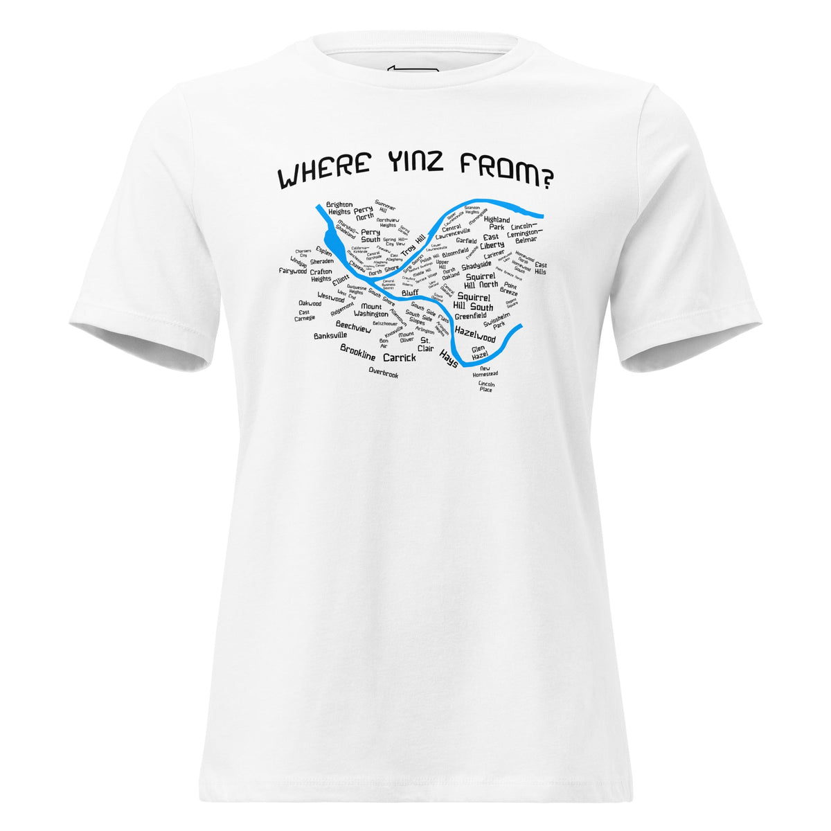 Where Yinz From? (Pittsburgh Neighborhoods) | Ladies Tee product image 4
