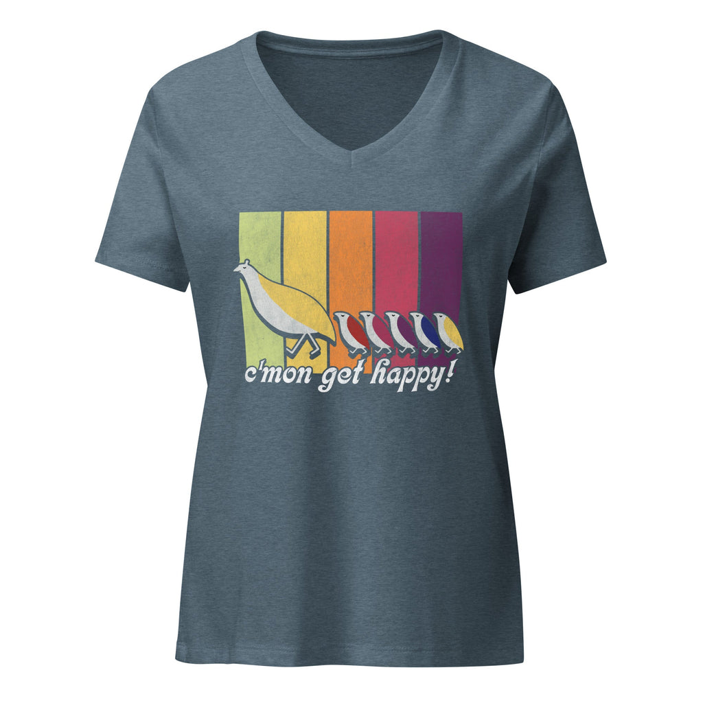 C'mon Get Happy (Partridge Family) | Ladies V-Neck