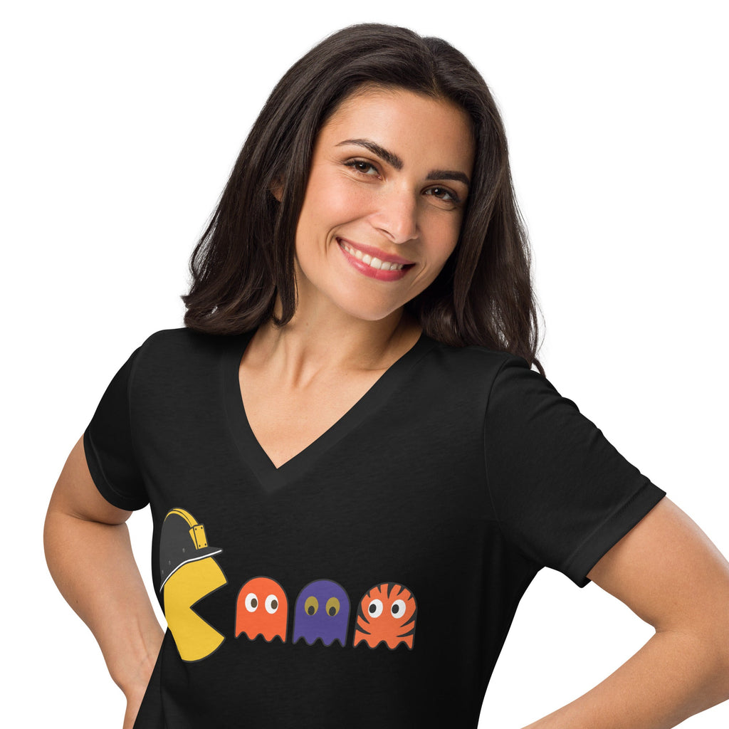 Steel Rivals Pac Man | Ladies V-Neck