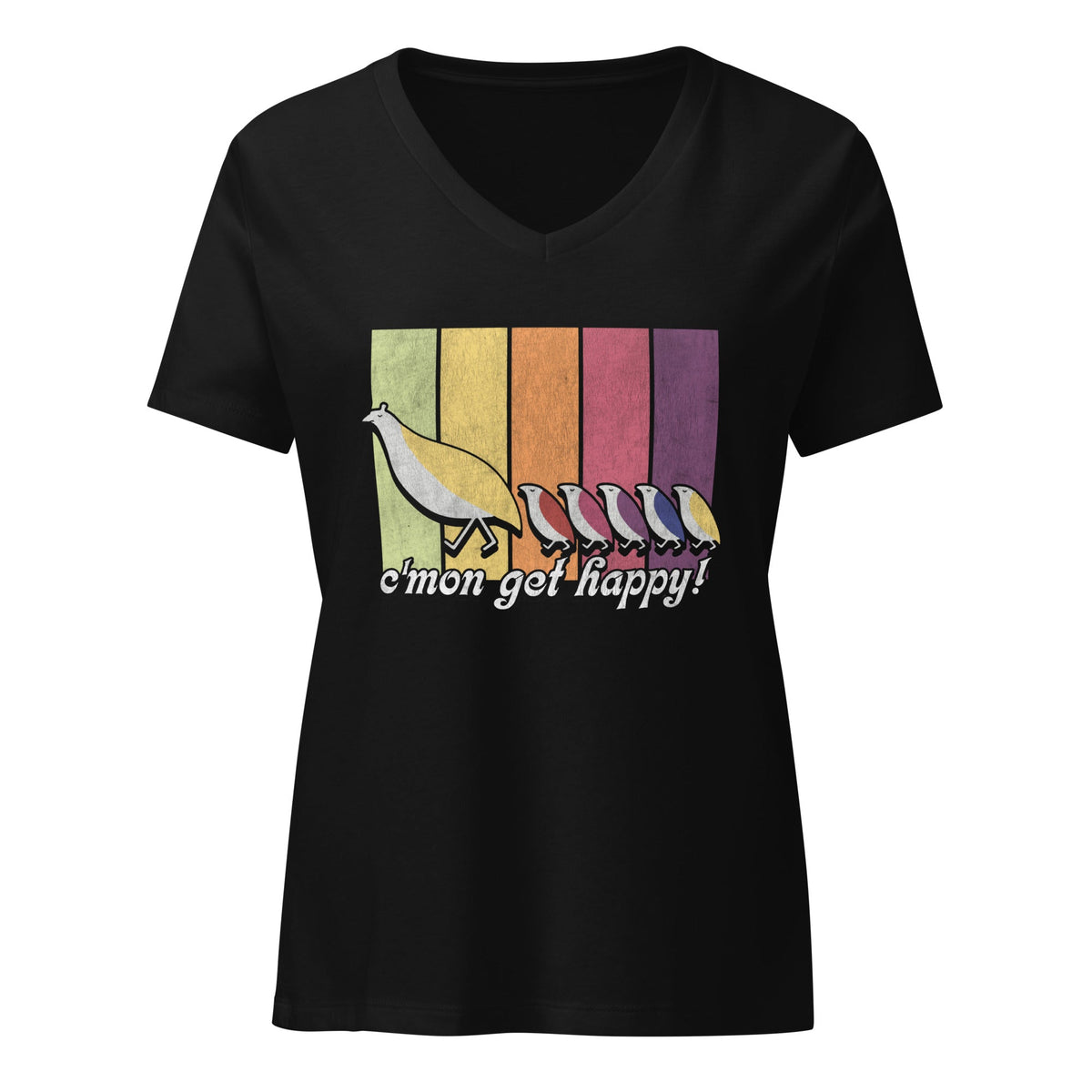 C'mon Get Happy (Partridge Family) | Ladies V-Neck
